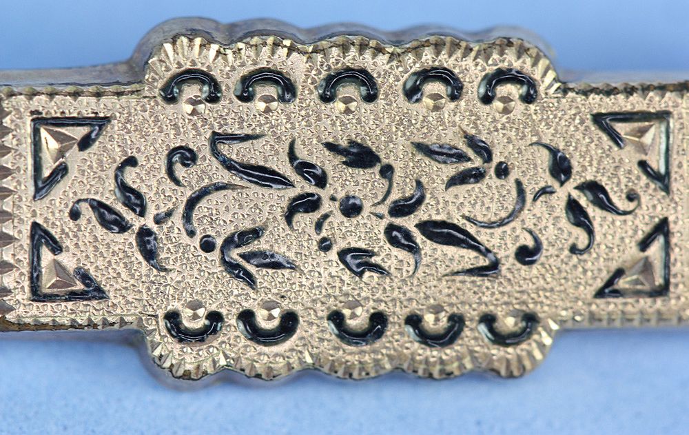 Victorian Gold Filled Taille d'Epargne Bar Pin Victorian Gold Filled Taille d'Epargne Bar Pin
