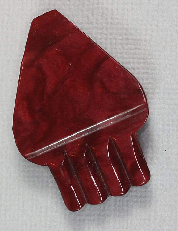 Vintage Art Deco Deep Red Swirled Early Plastic Celluloid Buckle Vintage Art Deco Deep Red Swirled Early Plastic Celluloid Buckle