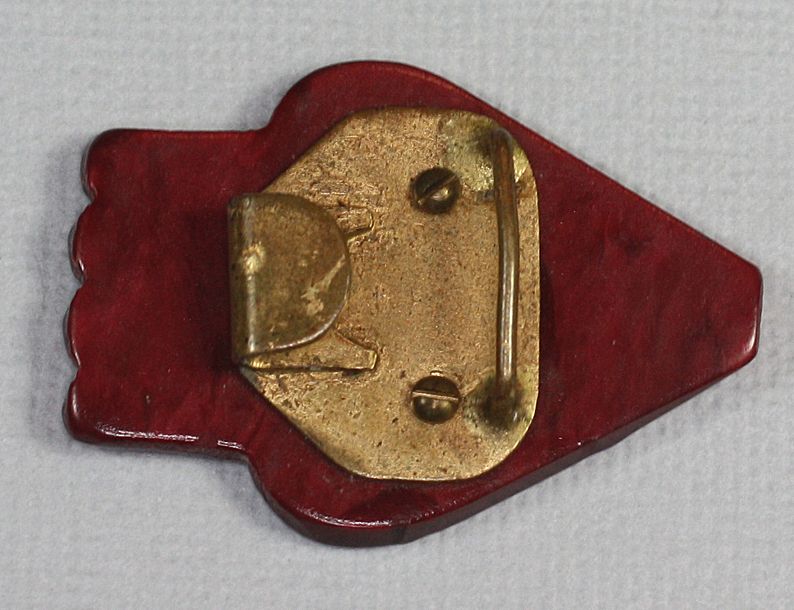 Vintage Art Deco Deep Red Swirled Early Plastic Celluloid Buckle Vintage Art Deco Deep Red Swirled Early Plastic Celluloid Buckle