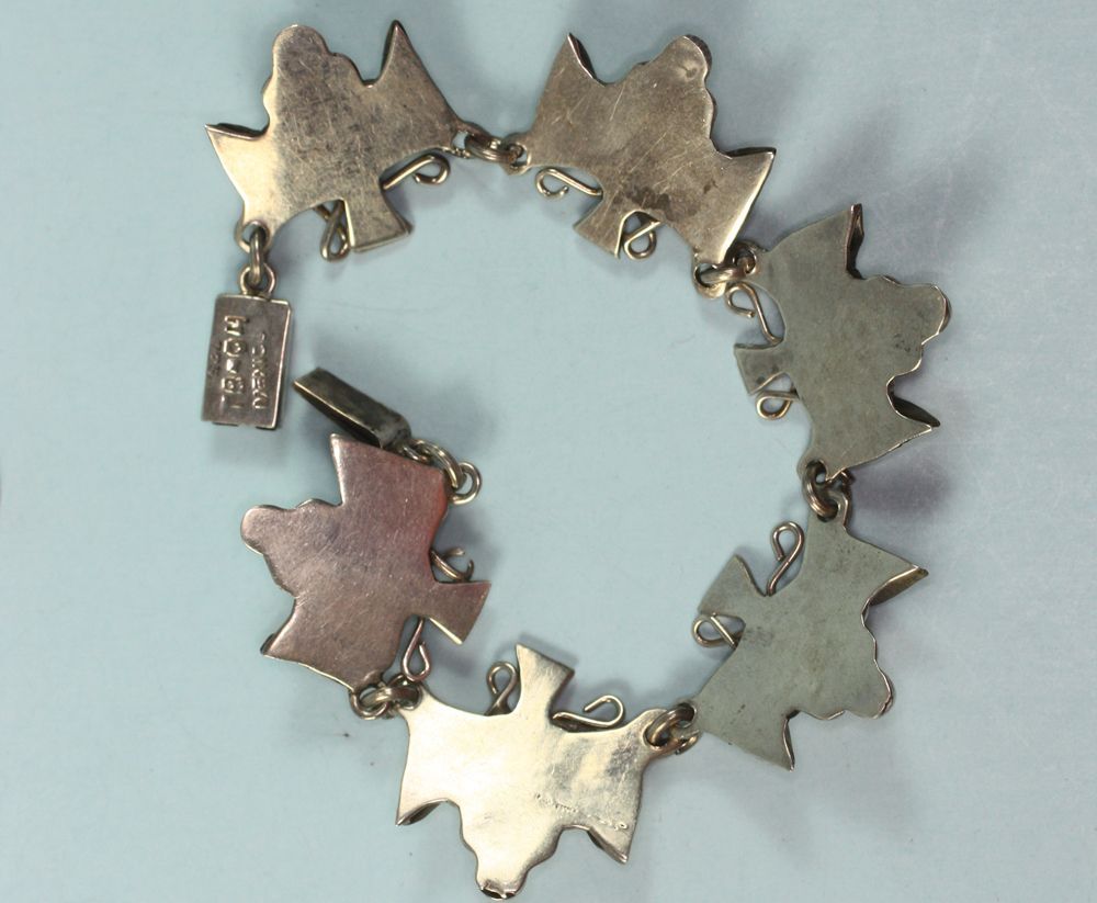 Vintage Mexican Sterling Grape Necklace and Bracelet TB-04 Mark Vintage Mexican Sterling Grape Necklace and Bracelet TB-04 Mark