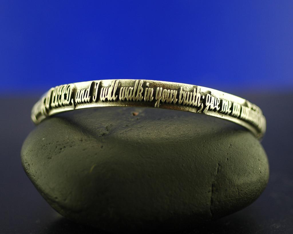 Sterling Silver Scripture Bracelet Psalms 86:11-12 Sterling Silver Scripture Bracelet Psalms 86:11-12