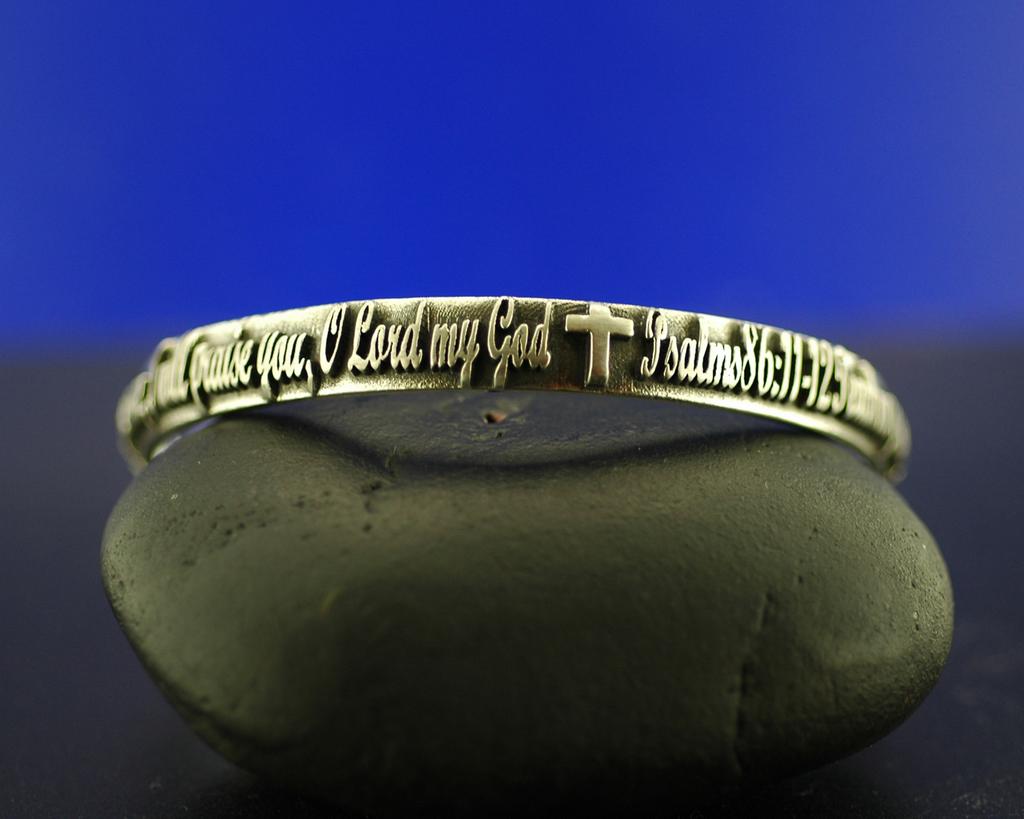 Sterling Silver Scripture Bracelet Psalms 86:11-12 Sterling Silver Scripture Bracelet Psalms 86:11-12
