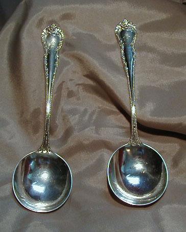 Two Beautiful Bailey Banks and Biddle Soup Spoons Two Beautiful Bailey Banks and Biddle Soup Spoons