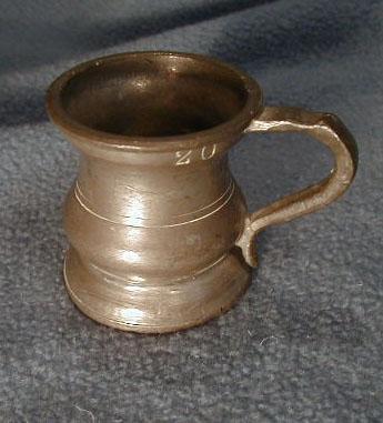 Signed Harry Mason Birmingham ¼" English Pewter Measure or Gill Signed Harry Mason Birmingham ¼" English Pewter Measure or Gill