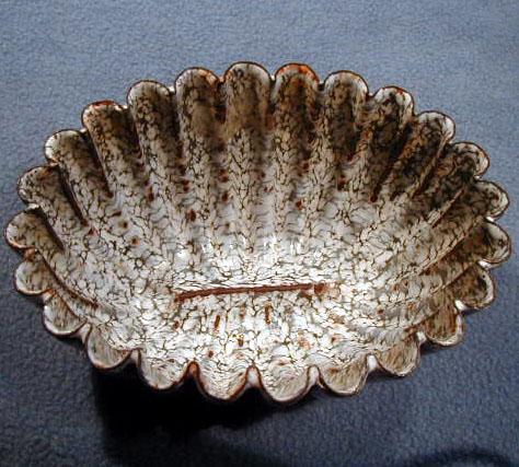 Early Mottled Gray & White Agate or Graniteware Mold Early Mottled Gray & White Agate or Graniteware Mold