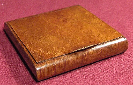 Russian Art Beautiful 19th Century Exotic Wood Cigarette Case Russian Art Beautiful 19th Century Exotic Wood Cigarette Case