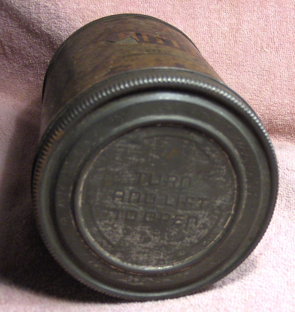 Old Advertising Frost's Liberty Club Coffee Tin or Can with Paper Label Old Advertising Frost's Liberty Club Coffee Tin or Can with Paper Label