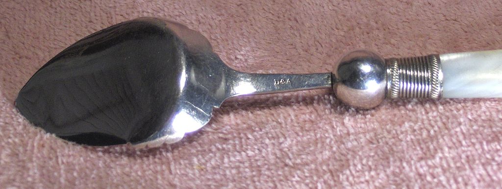 Antique Mother of Pearl Serving Spoon Antique Mother of Pearl Serving Spoon