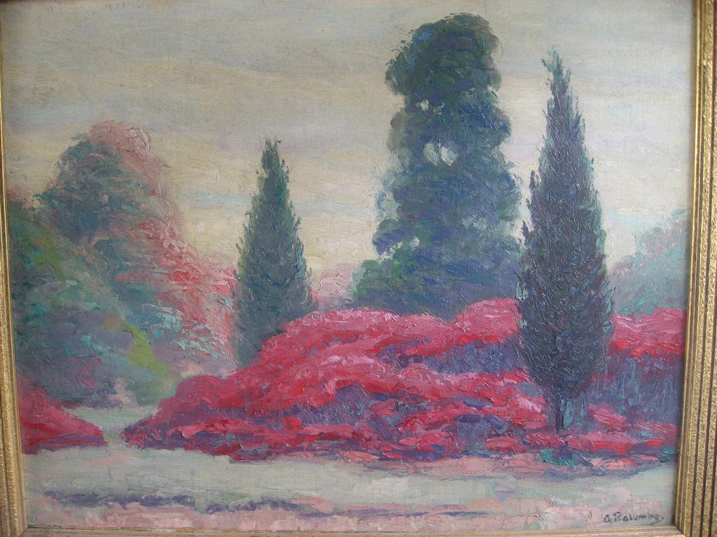 Landscape by Listed Artist, Alphonse Palumbo, Oil Painting on Canvas Landscape by Listed Artist, Alphonse Palumbo, Oil Painting on Canvas