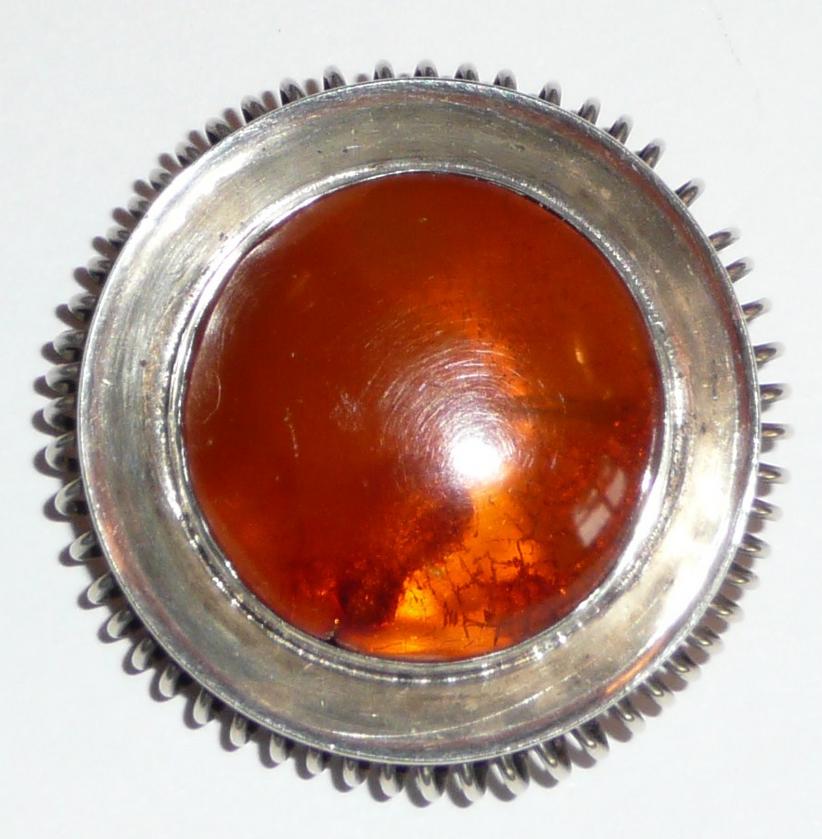 Wonderful Vintage Amber Sterling Brooch Wonderful Vintage Amber Sterling Brooch