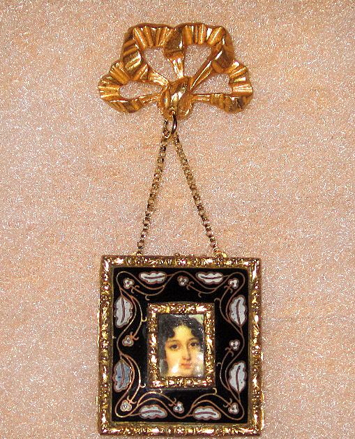 Pin Made From Vintage Findings a Portrait Pin Made From Vintage Findings a Portrait