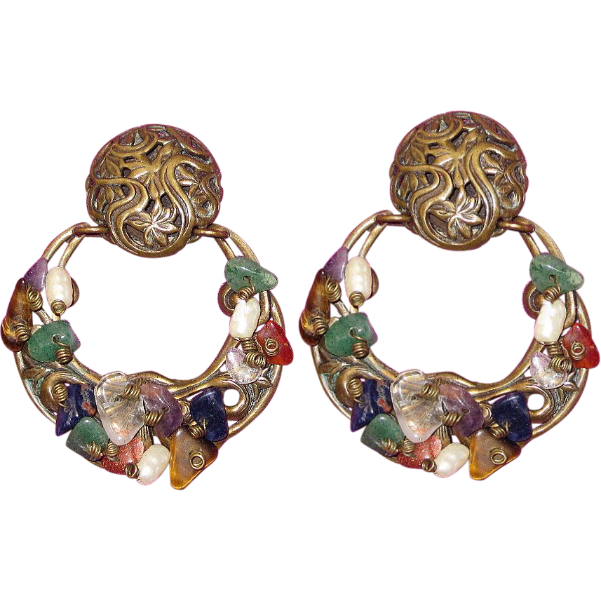 Large Vintage M. Baer Earrings Clips Book Large Vintage M. Baer Earrings Clips Book