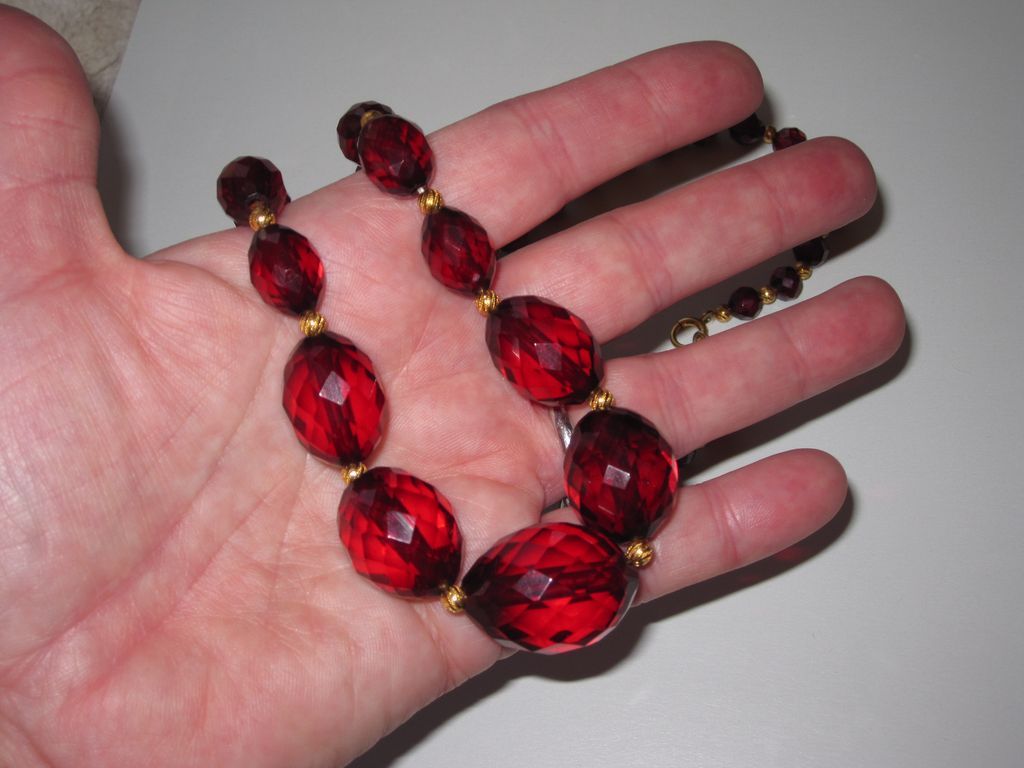 Wonderful Vintage Cherry Amber Beads 36 Inches Long Wonderful Vintage Cherry Amber Beads 36 Inches Long