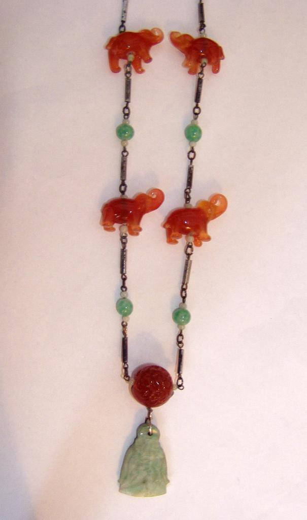 Art Deco Peking Glass Necklace Art Deco Peking Glass Necklace