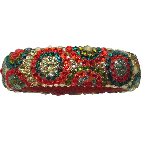 Fancy Rhinestone Handmade Bangle Bracelet Fancy Rhinestone Handmade Bangle Bracelet