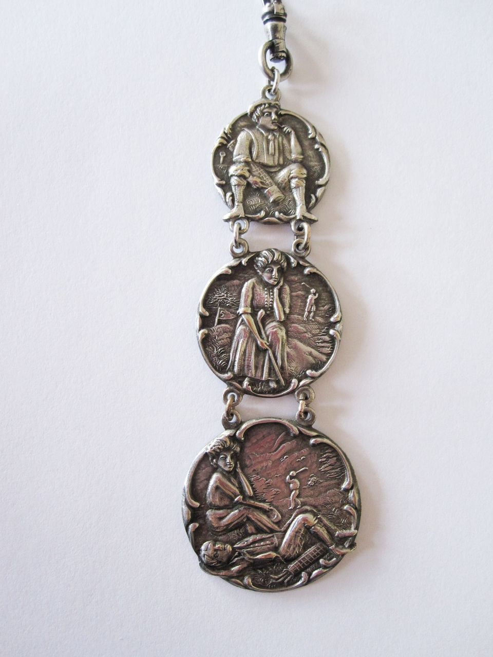Art Nouveau Golfer Fob Must See Art Nouveau Golfer Fob Must See