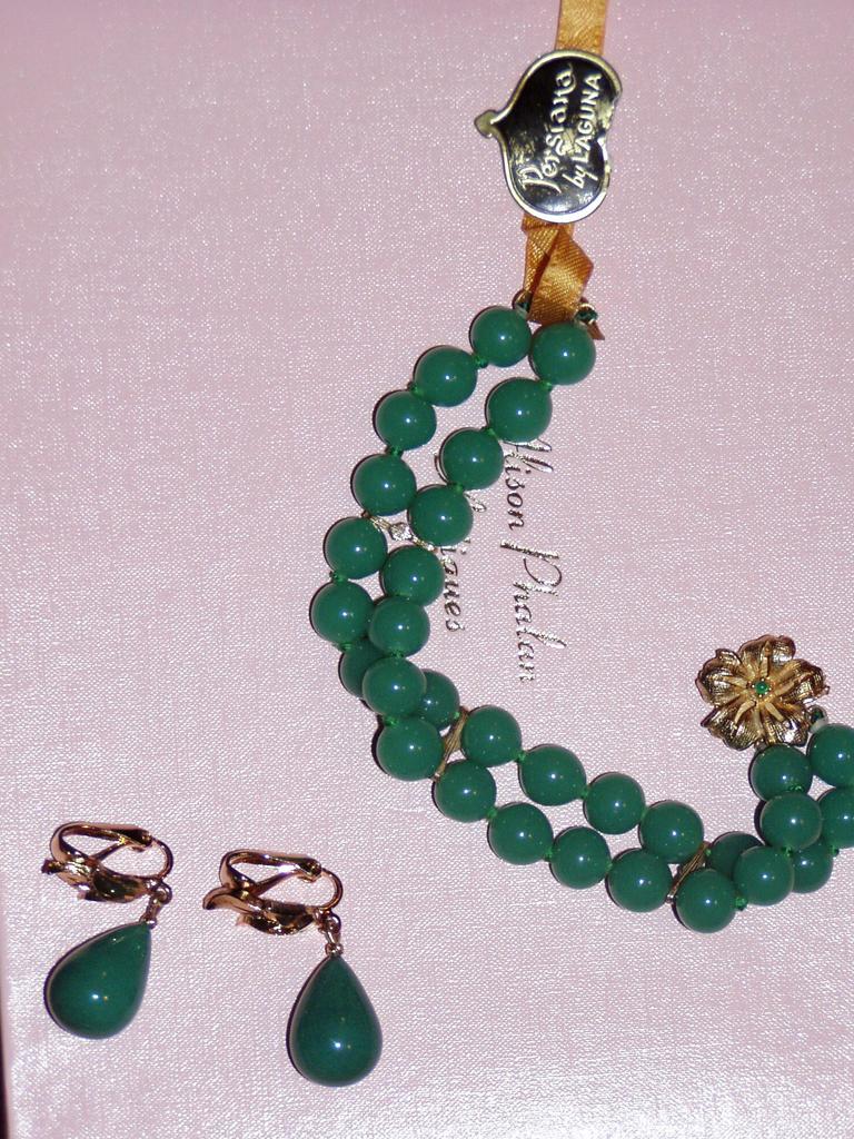 Laguna Bracelet and Earrings Peking Glass Laguna Bracelet and Earrings Peking Glass