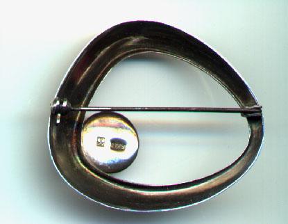 Finland Kaunis Koru Sleek Modern Sterling Brooch Finland Kaunis Koru Sleek Modern Sterling Brooch