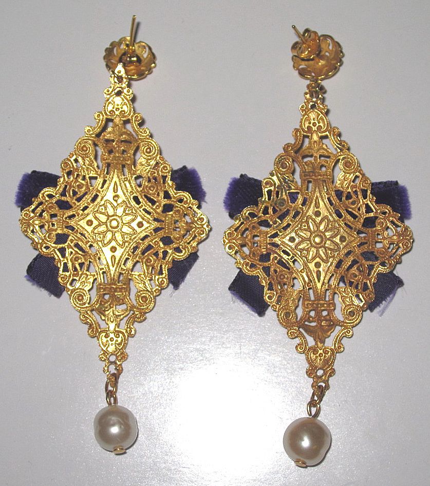 Gold Plated Large Drop Earrings Gold Plated Large Drop Earrings