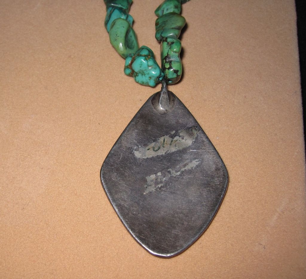 Vintage Native American Turquoise Silver Pendant Vintage Native American Turquoise Silver Pendant