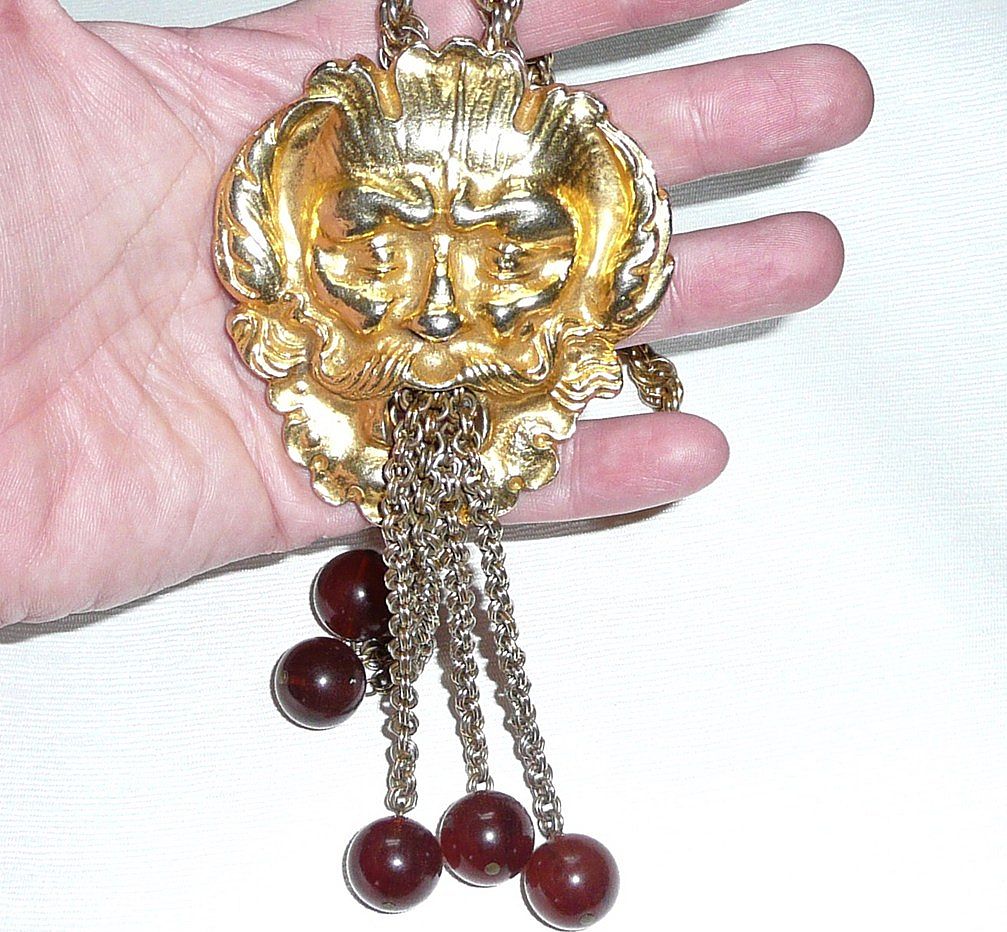 Huge Vintage North Wind Medallion Necklace Huge Vintage North Wind Medallion Necklace