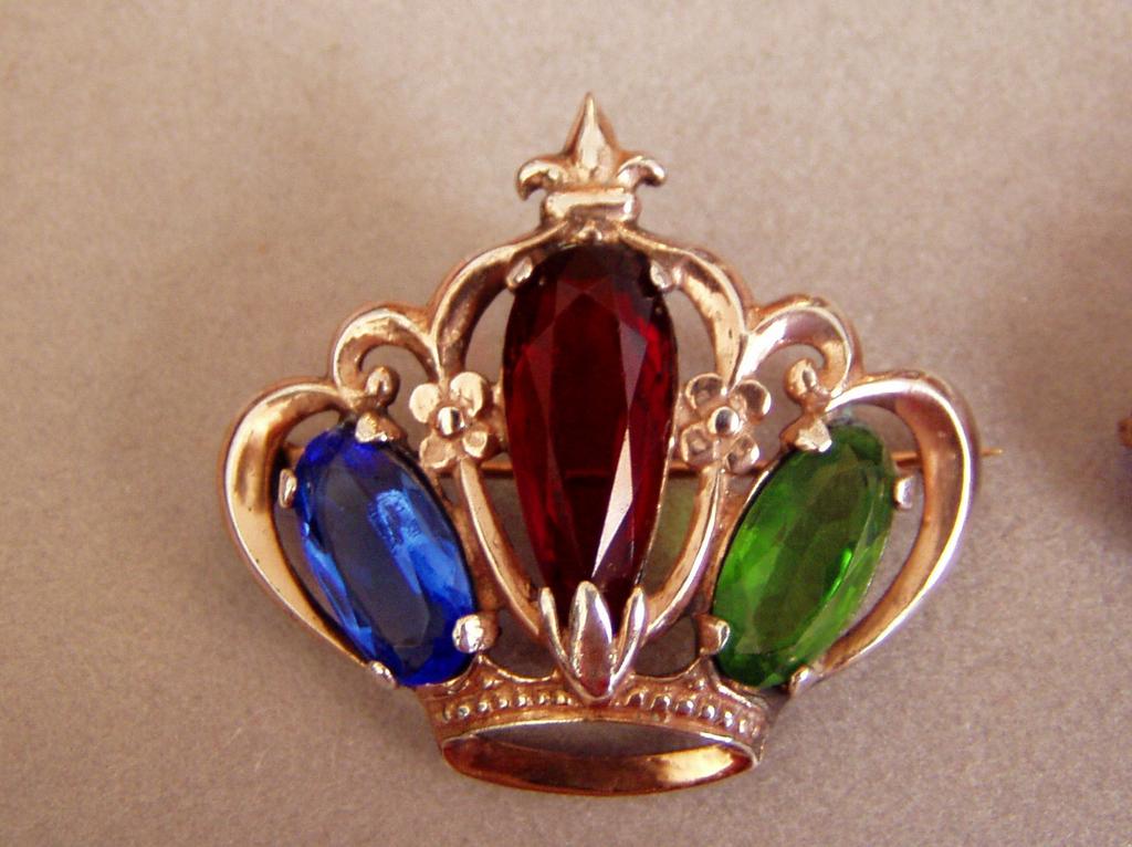 Pair Vintage Sterling Crown Pins Brooches Pair Vintage Sterling Crown Pins Brooches