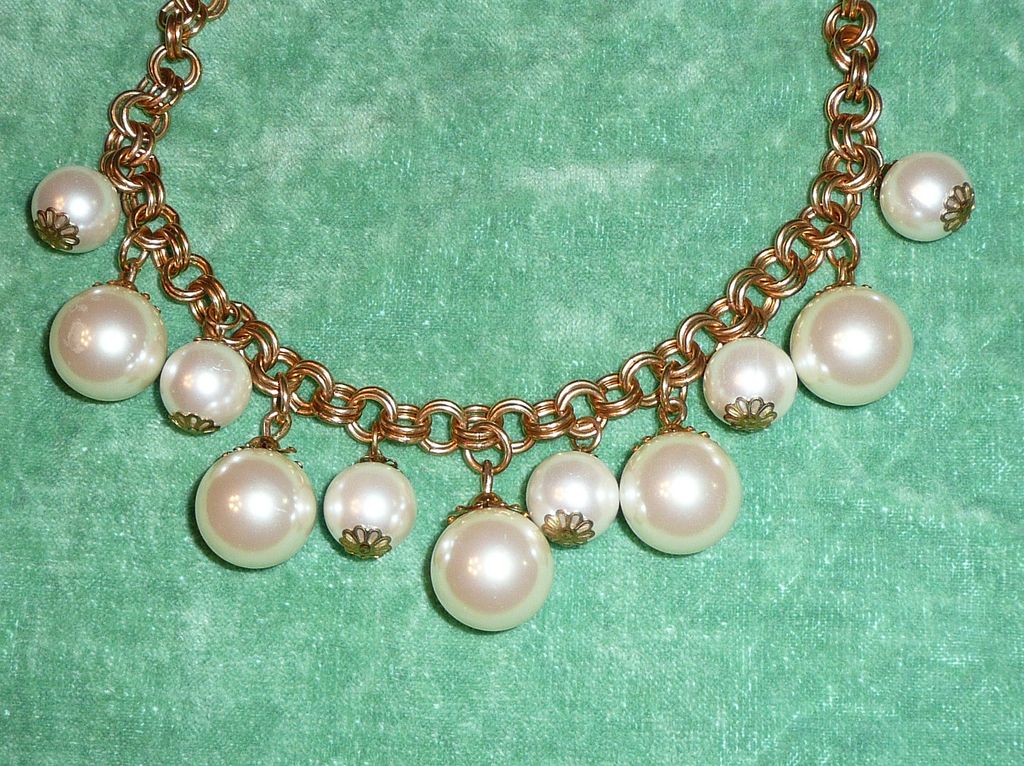 Necklace Large Faux pearls Necklace Large Faux pearls