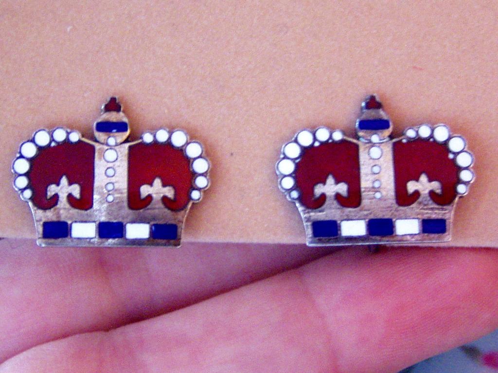 Sterling Enamel Vintage Crown Earrings Red White Blue Sterling Enamel Vintage Crown Earrings Red White Blue