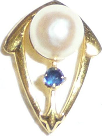 Victorian 14k Gold Stickpin Pearl Victorian 14k Gold Stickpin Pearl