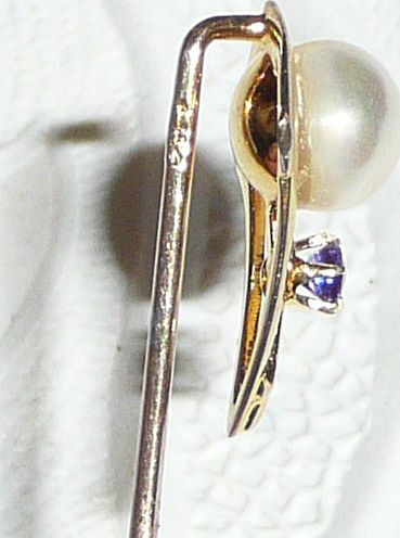 Victorian 14k Gold Stickpin Pearl Victorian 14k Gold Stickpin Pearl
