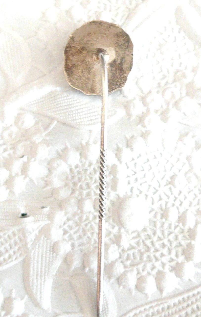 Silver Stickpin Motorcar with Horse Looking Back Silver Stickpin Motorcar with Horse Looking Back