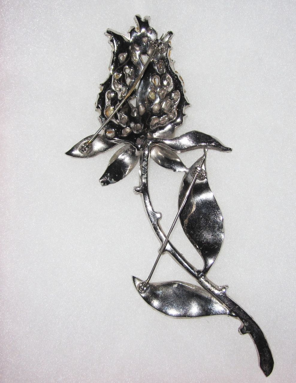 Rare Trifari Large Elegant Flower Brooch Circa 1960 Huge! Rare Rare Trifari Large Elegant Flower Brooch Circa 1960 Huge! Rare