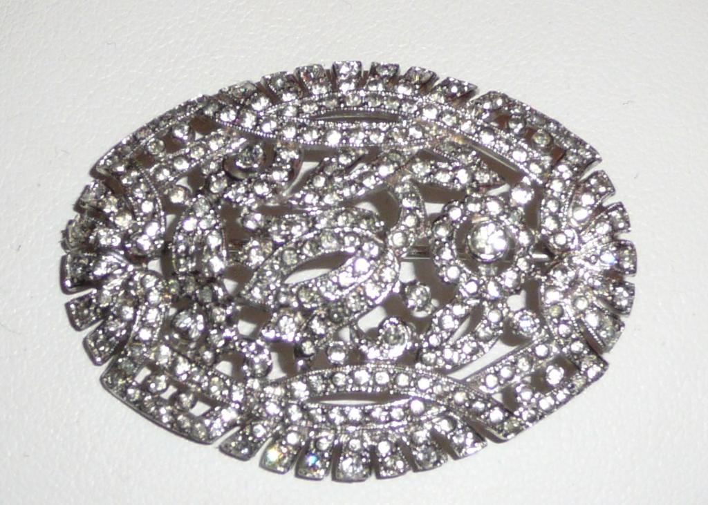 Early Trifari 'KTF' Rhinestone Brooch Early Trifari 'KTF' Rhinestone Brooch