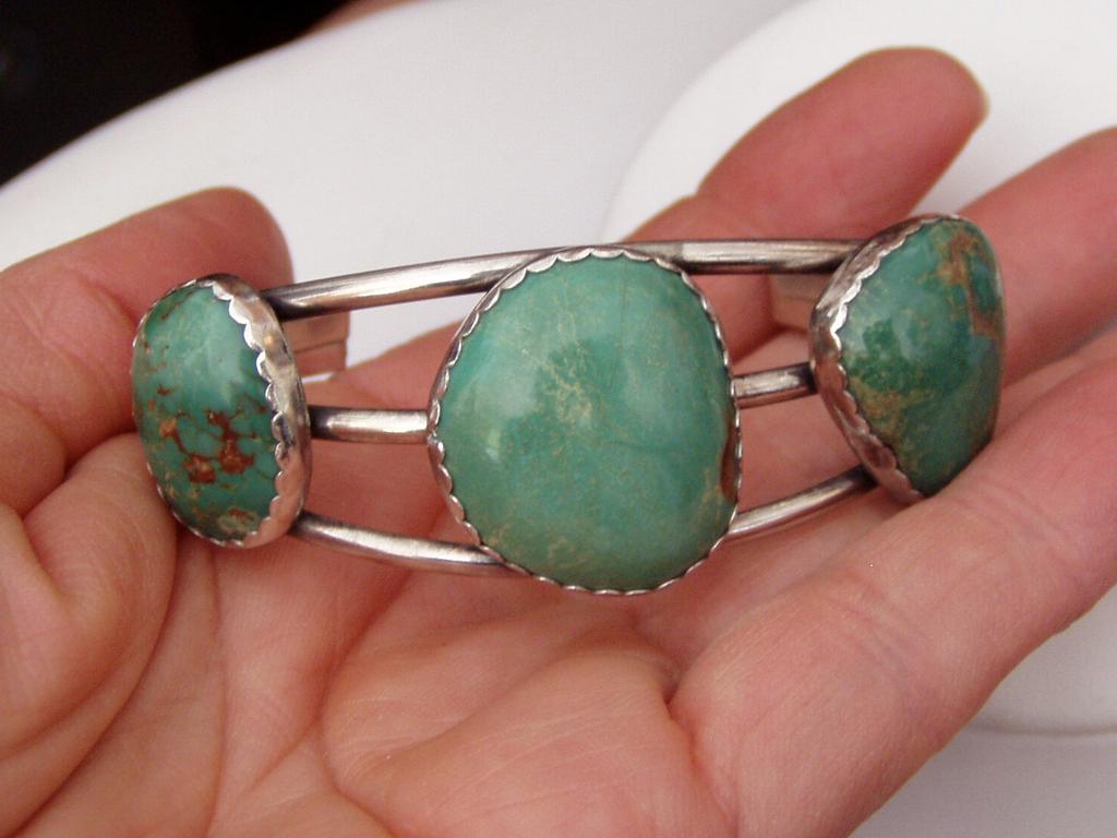 Wonderful American Turquoise Silver Bracelet Wonderful American Turquoise Silver Bracelet