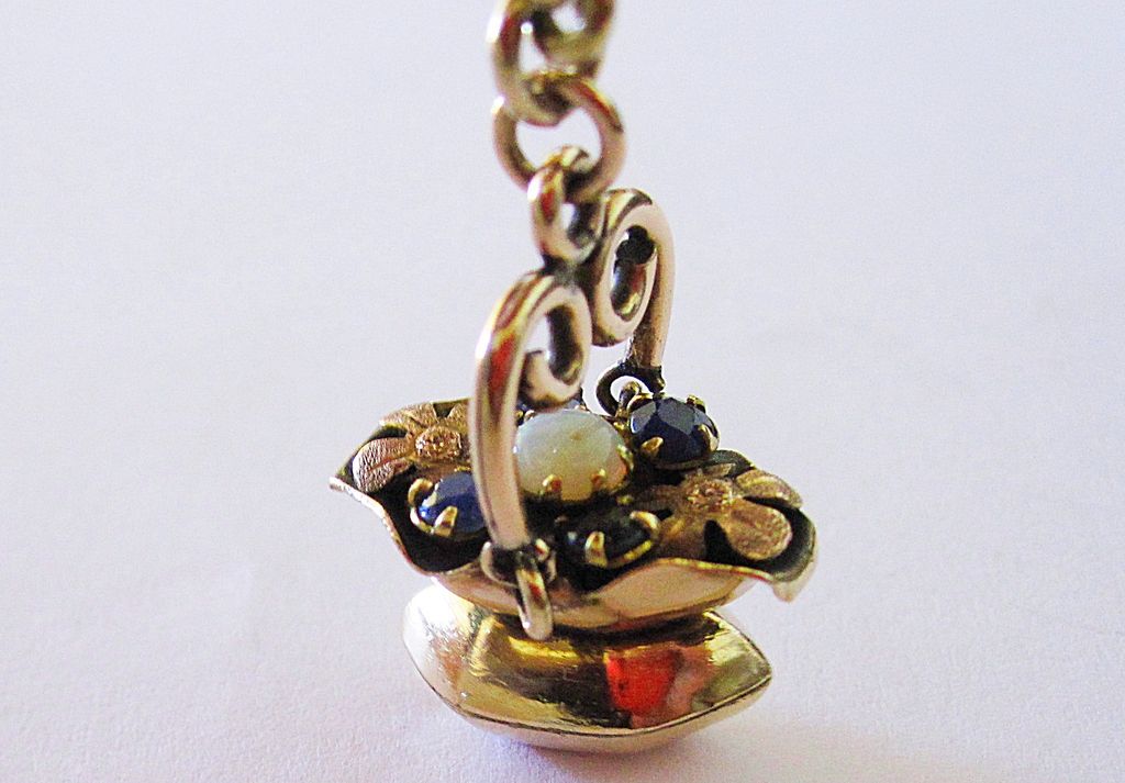 Victorian Fob and Charms Charm Bracelet Victorian Fob and Charms Charm Bracelet