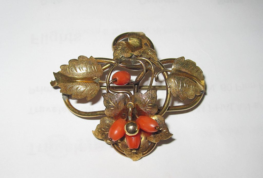 Victorian Coral Brooch Victorian Coral Brooch