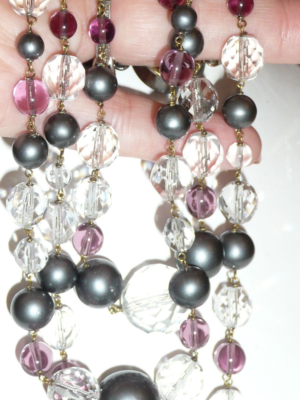 All Glass Beads Wired Together Necklace Gorgeous All Glass Beads Wired Together Necklace Gorgeous