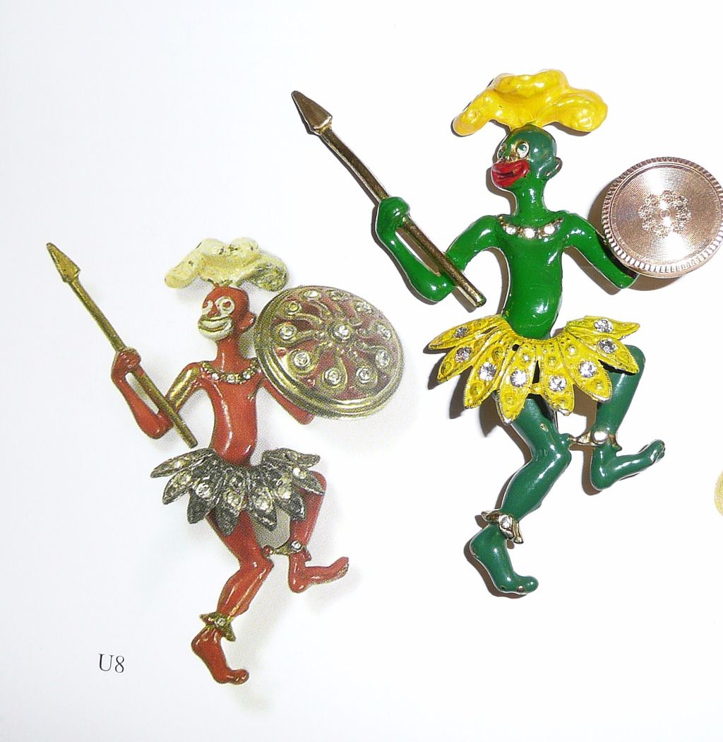 Zulu Warrior Brooch Circa 1940 Zulu Warrior Brooch Circa 1940