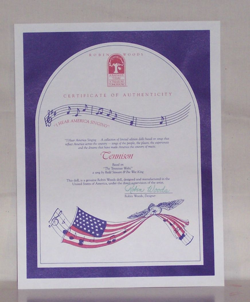 Robin Woods - Tennison- "I Hear America Singing" Robin Woods - Tennison- "I Hear America Singing"