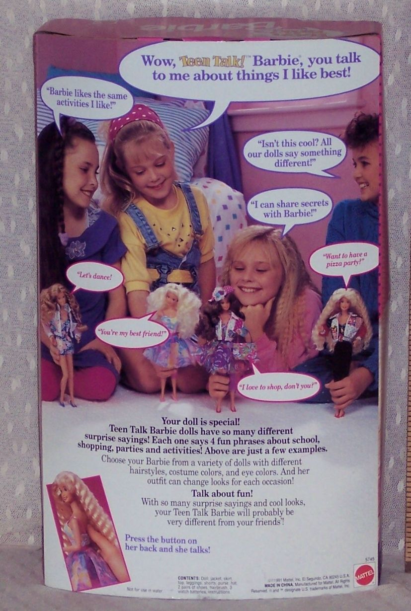 Barbie Dolls - Teen Talk Barbie - # 5745 Barbie Dolls - Teen Talk Barbie - # 5745