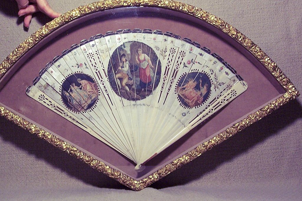 Antique 18th Century Hand Fan with Stipple Engraving Antique 18th Century Hand Fan with Stipple Engraving