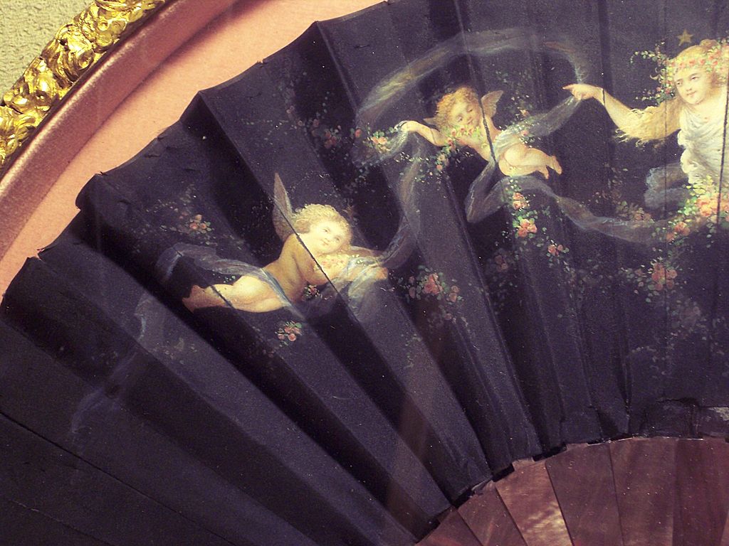 Antique 19th Century Victorian Hand Fan - Signed Antique 19th Century Victorian Hand Fan - Signed