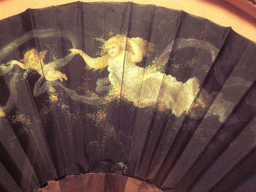Antique 19th Century Victorian Hand Fan - Signed Antique 19th Century Victorian Hand Fan - Signed