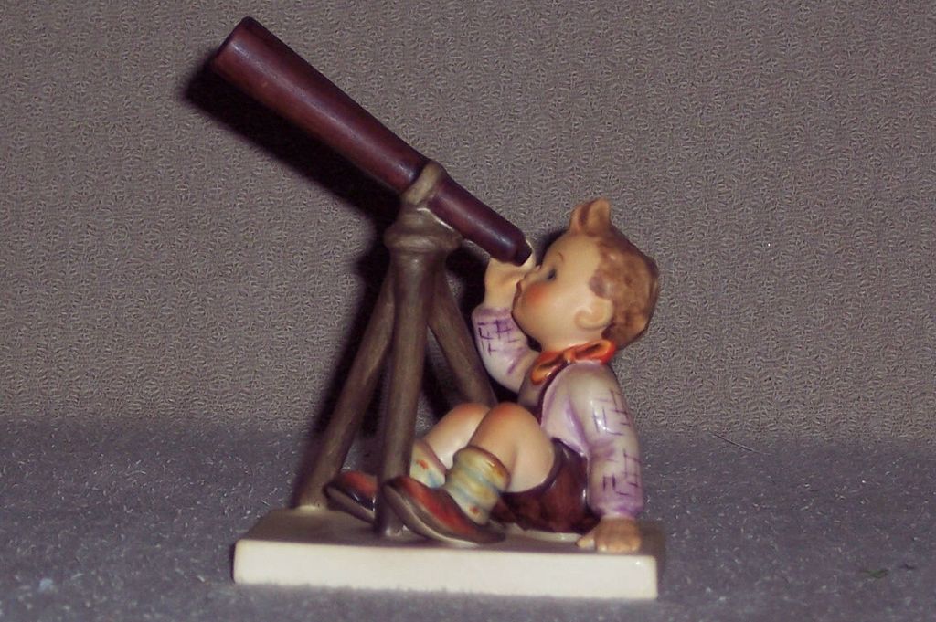 Hummel Figurine of Boy with His Telescope - "Star Gazer" #132 Trademark 3 Hummel Figurine of Boy with His Telescope - "Star Gazer" #132 Trademark 3