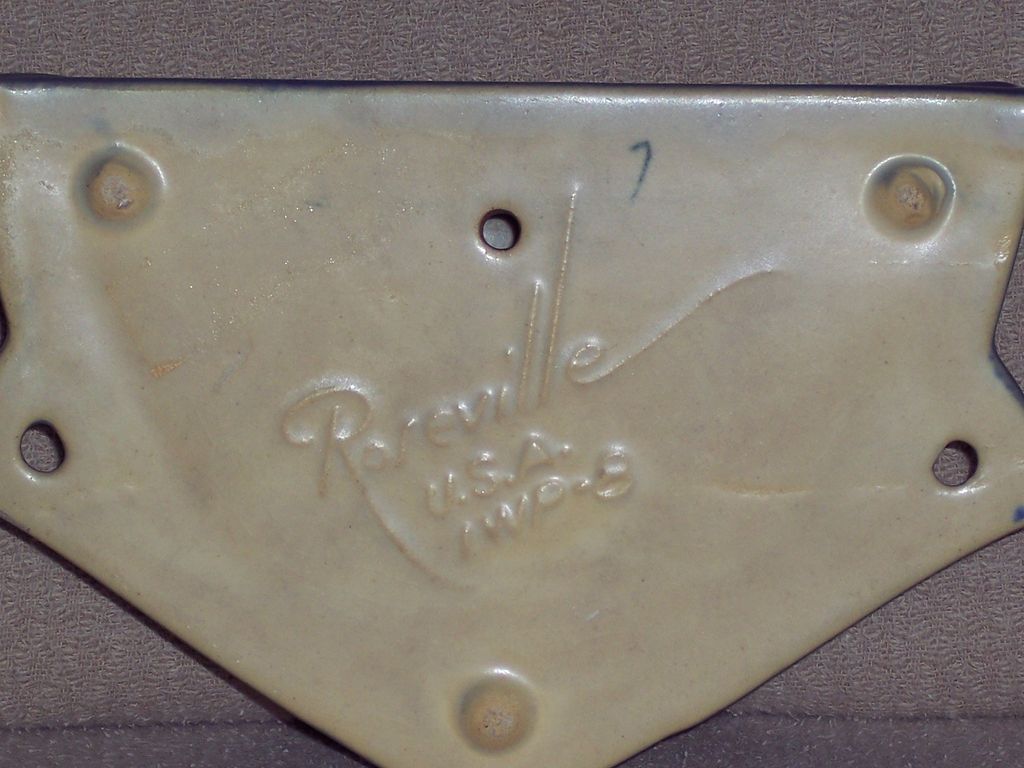 Roseville Pottery - Blue Snowberry Wall Pocket #1WP-8 Roseville Pottery - Blue Snowberry Wall Pocket #1WP-8