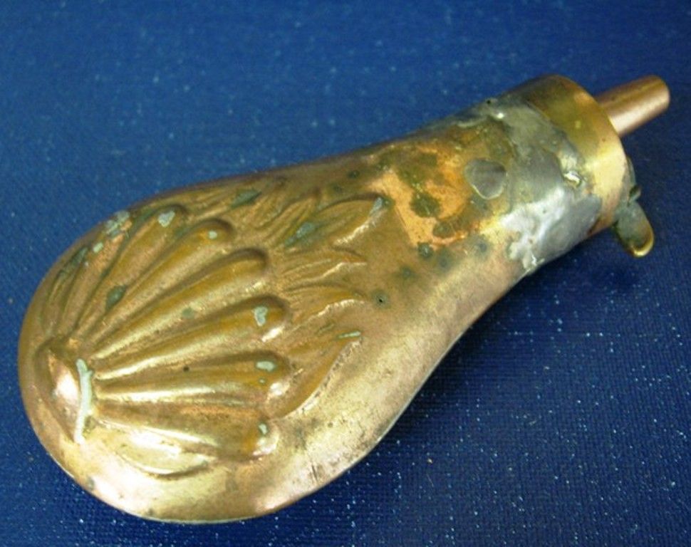 Small Copper Gun Powder Flask Small Copper Gun Powder Flask
