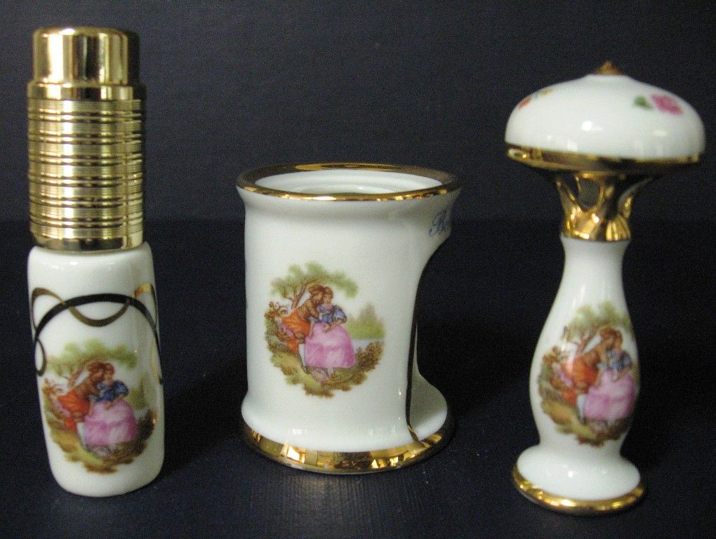 Collection of French Limoges Vanity Items Collection of French Limoges Vanity Items