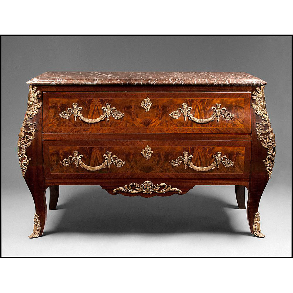 Early 20th C. Louis XV Bronze Mounted Kingwood Commode Early 20th C. Louis XV Bronze Mounted Kingwood Commode