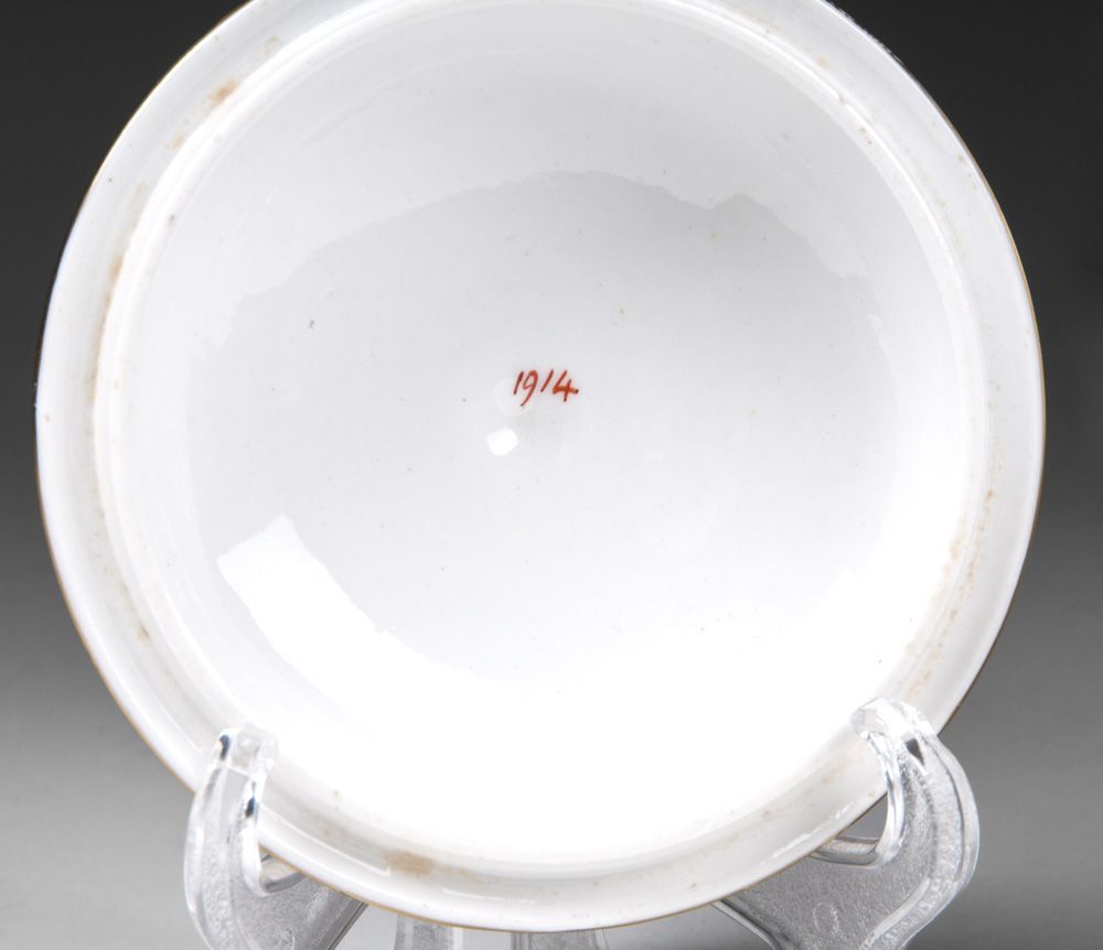 1820 Spode Chocolate Cup, Cover, And Stand 1820 Spode Chocolate Cup, Cover, And Stand