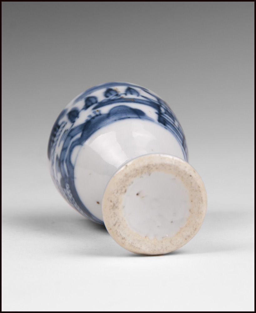 19th C. Blue and White Chinese Canton Egg Cup 19th C. Blue and White Chinese Canton Egg Cup